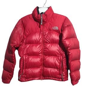The North Face Women's Red Vintage 1996 Nuptse 700 Puffer Jacket Size S